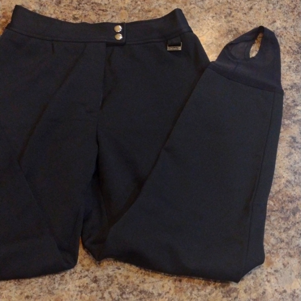 Edelweiss black stirrup trousers size 12